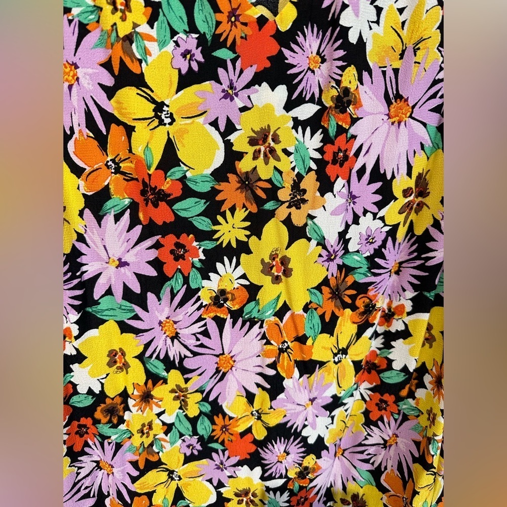 - Bright floral colourful multicoloured summer dress new tu size 14 pattern - Picture 4 of 6